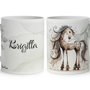 Névvel kérhető - Szép szemű furi lovas mintás bögre, Otthon & Életmód, Konyhafelszerelés, tálalás, Tálalás, Bögre & Csésze, , MESKA