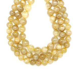 Rutilkvarc golyó 12-13mm ékszerkészítő alapanyag (füzér), Kellékek & szerszámok, Ásvány alapanyag, Ásványfüzér, , MESKA