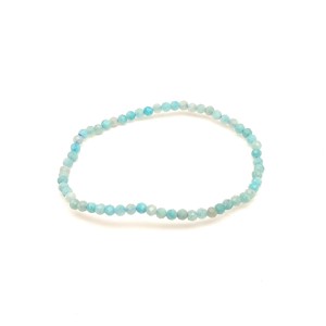 Fazettált amazonit golyós ásvány karkötő 3�4mm, Ékszer, Karkötő, Ásványkarkötő, , MESKA