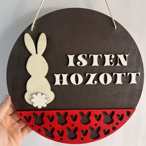 Húsvéti ajtódísz, Otthon & Életmód, Dekoráció, Ajtó- és ablak dekoráció, Ajtódísz & Kopogtató, Gravírozás, pirográfia, MESKA