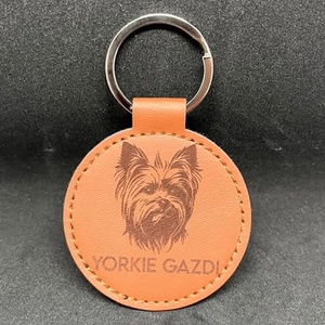 Yorkie gazdis kulcstartó - táska & tok - kulcstartó & táskadísz - kulcstartó - Meska.hu