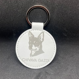 Csivava bőr kulcstartó, Táska & Tok, Kulcstartó & Táskadísz, Kulcstartó, Gravírozás, pirográfia, MESKA