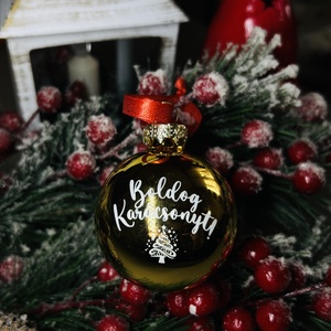 Egyedi gravírozott karácsonyi üveggömb - Meska.hu