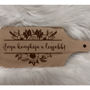 Anya konyhája a legjobb gravírozott vágódeszka, Otthon & Életmód, Konyhafelszerelés, tálalás, Sütés, főzés, Vágódeszka, Gravírozás, pirográfia, MESKA