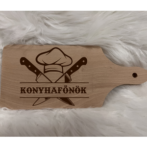 Konyhafőnök gravírozott vágódeszka, Otthon & Életmód, Konyhafelszerelés, tálalás, Sütés, főzés, Vágódeszka, , MESKA