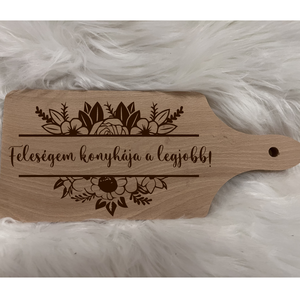 Feleségem konyhája a legjobb gravírozott vágódeszka, Otthon & Életmód, Konyhafelszerelés, tálalás, Sütés, főzés, Vágódeszka, Gravírozás, pirográfia, MESKA