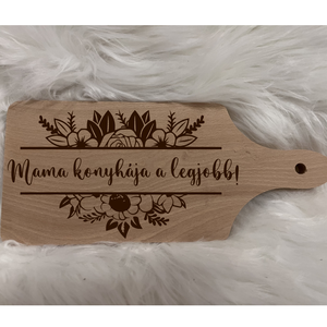 Mama konyhája a legjobb gravírozott vágódeszka, Otthon & Életmód, Konyhafelszerelés, tálalás, Sütés, főzés, Vágódeszka, Gravírozás, pirográfia, MESKA