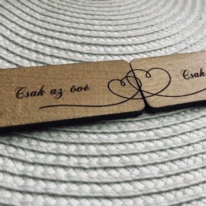 Gravírozott páros kulcstartó, Táska & Tok, Kulcstartó & Táskadísz, Kulcstartó, Gravírozás, pirográfia, MESKA