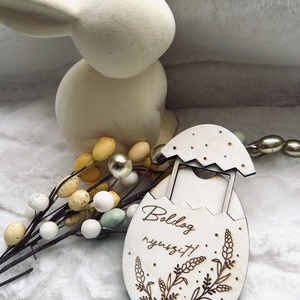 Húsvéti pénzátadó tojás � locsolóknak ajándék, húsvéti pénzátadó, egyedi húsvéti ajándék - ünnepi díszek, dekorációk - húsvéti díszek és dekorációk - húsvéti pénzátadó - Meska.hu