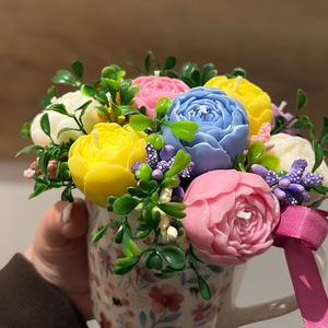 Gyertyavirág csuporban  - otthon & életmód - gyertya, illat, aroma - gyertya - Meska.hu