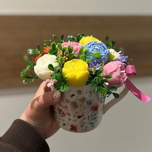 Gyertyavirág csuporban  - otthon & életmód - gyertya, illat, aroma - gyertya - Meska.hu