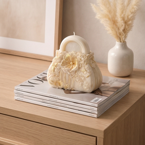 Aranyporos virágos szójaviasz kistáska��� - otthon & életmód - gyertya, illat, aroma - gyertya - Meska.hu