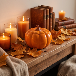 Narancssárga Halloween kerámia tök��� - otthon & életmód - dekoráció - halloween - halloweeni tök - Meska.hu