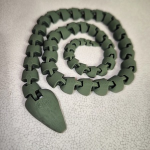 Zöld 3d nyomtatott kígyó, Otthon & Életmód, Dekoráció, Dísztárgy, , MESKA