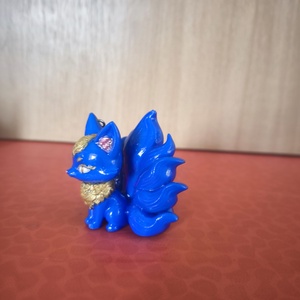 Kék kilencfarkú róka kulcstartó - táska & tok - kulcstartó & táskadísz - kulcstartó - Meska.hu