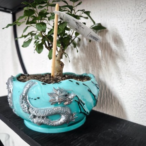 Sárkányos Bonsai Kaspó - otthon & életmód - virágdekoráció - virágtartó - kaspó - Meska.hu