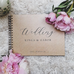 Wedding vendégkönyv , Esküvő, Emlék & Ajándék, Album & Fotóalbum, Könyvkötés, Papírművészet, Meska