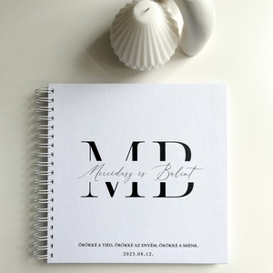 Minimál stílusú vendégkönyv , Otthon & Életmód, Papír, írószer, Album & Fotóalbum, Könyvkötés, Papírművészet, MESKA