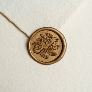 Bronz viaszpecsét (babér), Otthon & Életmód, Papír írószer, Ajándékkísérő, Ajándékozás kellékei, Papírművészet, MESKA