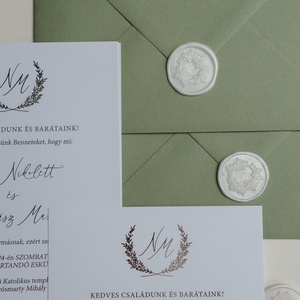 Ezüst meghívó - esküvő - meghívó & kártya - meghívó - Meska.hu