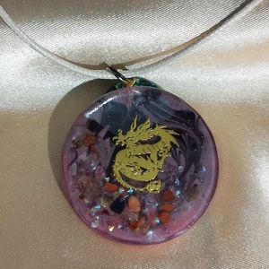 Színes női medál sárkánnyal és ásványokkal, Ékszer, Nyaklánc, Medál, , MESKA