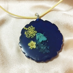 Kék színű geoda alakú női medál, Ékszer, Nyaklánc, Medál, , MESKA