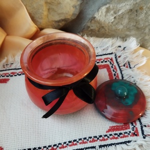 Tároló edény tetővel - ékszer - ékszertartó - ékszertartó tál - Meska.hu