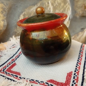 Tároló edény tetővel  - ékszer - ékszertartó - ékszerdoboz - Meska.hu