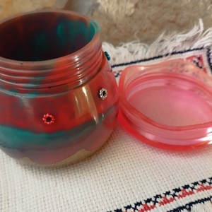 Tároló edény tetővel  - ékszer - ékszertartó - ékszerdoboz - Meska.hu