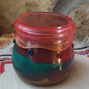 Tároló edény tetővel  - ékszer - ékszertartó - ékszerdoboz - Meska.hu