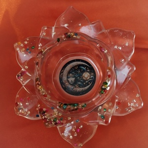 Lótusz virág alakú mécses tartó  - otthon & életmód - dekoráció - asztal és polc dekoráció - asztaldísz - Meska.hu