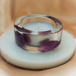 Mécsestartó rózsa szirommal  - otthon & életmód - dekoráció - asztal és polc dekoráció - dekorációs tál, tartó - Meska.hu