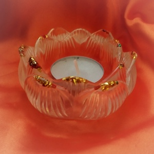 Virág alakú mécsestartó  - otthon & életmód - dekoráció - asztal és polc dekoráció - asztaldísz - Meska.hu