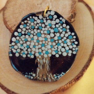 Kézzel festett női medálok epoxi gyantával befedve, Ékszer, Nyaklánc, Medál, , MESKA