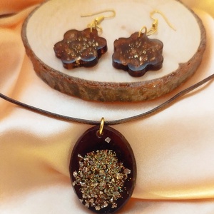 Női ékszer szett őrölt kávé felhasználásával, Ékszer, Ékszerszett, , MESKA
