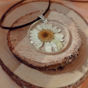 Női medál fehér virággal, Ékszer, Nyaklánc, Medál, , MESKA