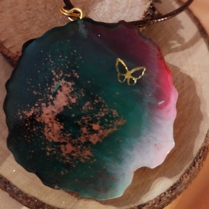 Kör/geoda alakú színes női medál - ékszer - nyaklánc - medál - Meska.hu