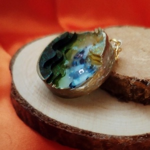 Dombor mintás színes női medál - ékszer - nyaklánc - medál - Meska.hu