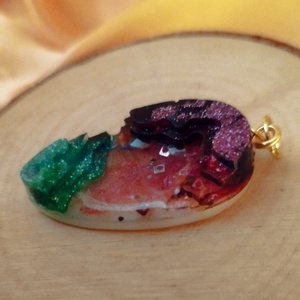 Dombor mintás színes női medál  - ékszer - nyaklánc - medál - Meska.hu