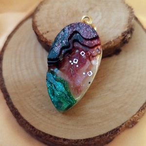 Dombor mintás színes női medál  - ékszer - nyaklánc - medál - Meska.hu