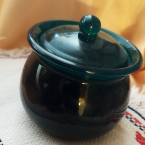 Zöld színű tároló edény tetővel, Ékszer, Ékszertartó, Ékszerdoboz, , MESKA