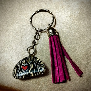 Táskadísz , Táska & Tok, Kulcstartó & Táskadísz, Kulcstartó, , Kézzel festett táskadísz, üde kiegészítő minden női táskához, MESKA