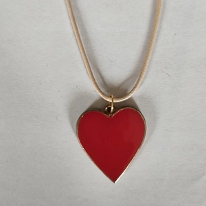 Piros szív alakú női medál - ékszer - nyaklánc - medál - Meska.hu