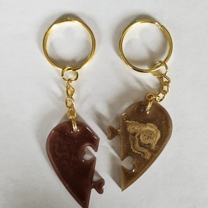 Puzzle szív kulcstartók párban - táska & tok - kulcstartó & táskadísz - kulcstartó - Meska.hu