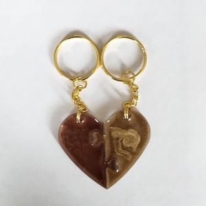 Puzzle szív kulcstartók párban - táska & tok - kulcstartó & táskadísz - kulcstartó - Meska.hu