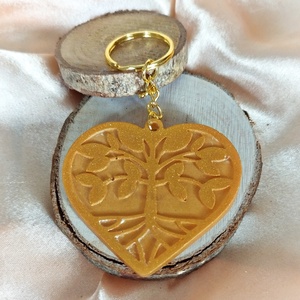 Szív alakú kulcstartó női fa diszítéssel, Táska & Tok, Kulcstartó & Táskadísz, Kulcstartó, , MESKA