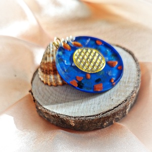 Kék női medál ásványokkal - ékszer - nyaklánc - medál - Meska.hu