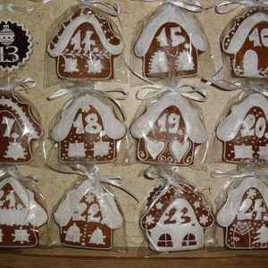 Adventi naptár - ház - karácsony - adventi díszek - adventi naptár - Meska.hu