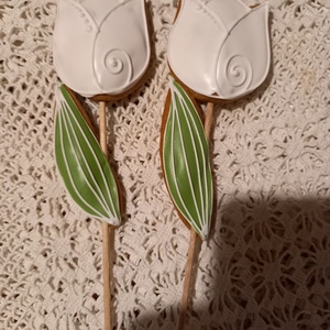 Száras tulipán, virág/ 2 db - esküvő - emlék & ajándék - köszönőajándék - Meska.hu