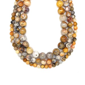 Achát csipke golyó 8-8,5mm  ékszerkészítő alapanyag (füzér), Kellékek & szerszámok, Ásvány alapanyag, Ásványfüzér, , MESKA